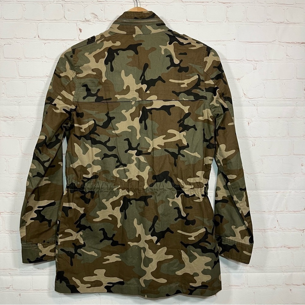 Love Tree Camo Military Jacket Womens Small Full Zip Mock Neck Army Utility - Picture 10 of 14